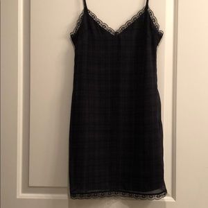 Plaid Cami dress with lace detail